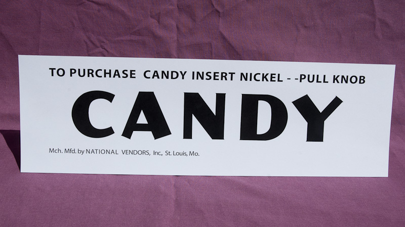 National Candy Machine Marquee - Heavy Paper
