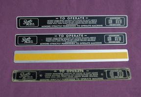 Reproduction Rowe Imperial Cigarette Vendor Instruction Tag